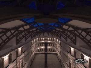 prison 01 night 3D Model