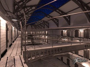 prison 01 night 3D Model
