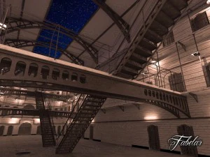 prison 01 night 3D Model