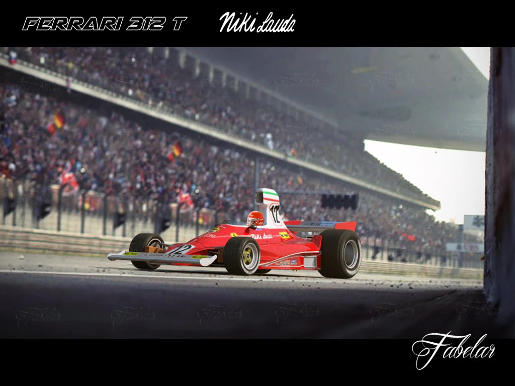 ferrari 312t niki lauda 3D Model .c4d .max .obj .3ds .fbx .stl .blend 