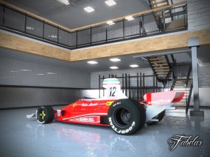 ferrari 312t garage 01 3D Модель