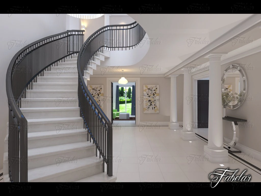 hall 10 3D Model .c4d .max .obj .3ds .fbx .stl .blend 