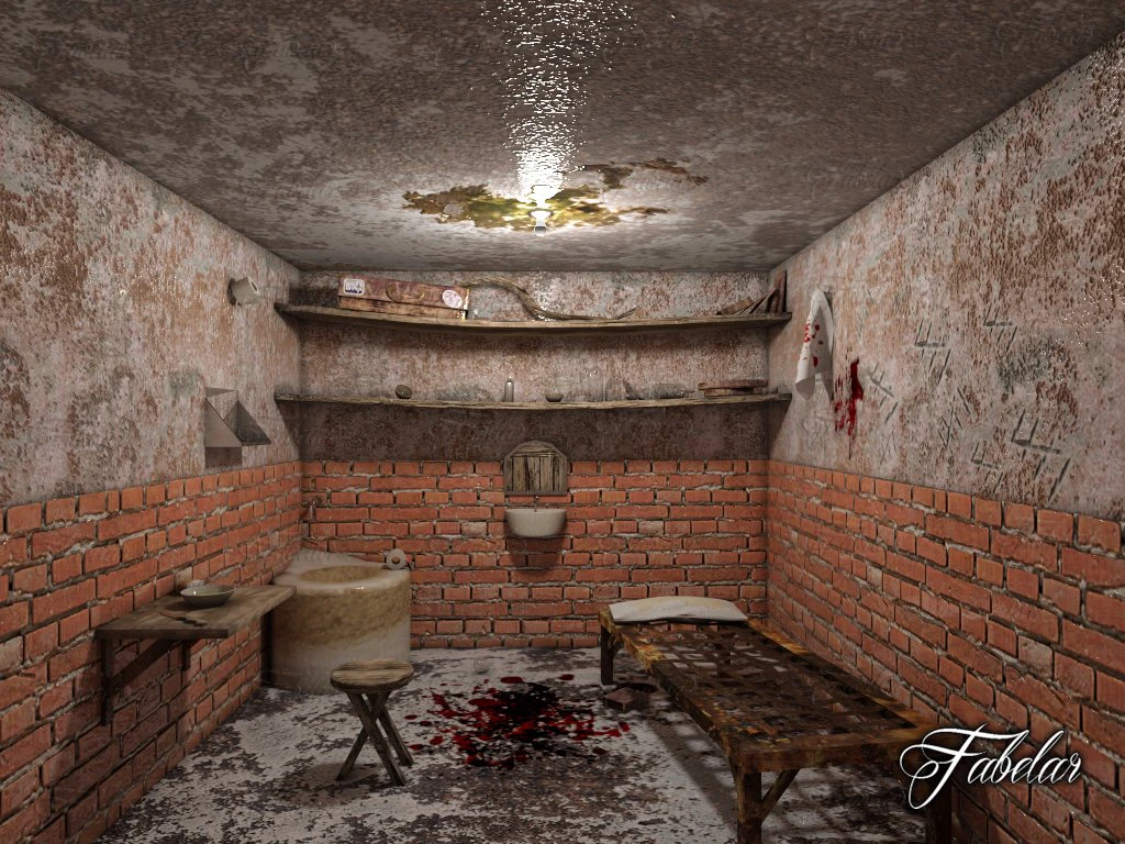 prison cell 3D Model .c4d .max .obj .3ds .fbx .stl .blend 