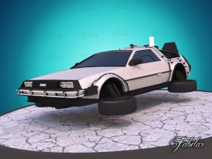 delorean - back to the future Model 3D