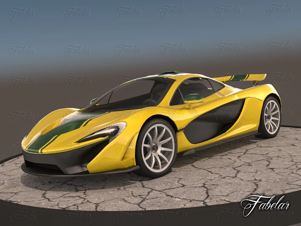 Mclaren p1 3D Model .c4d .max .obj .3ds .fbx .stl .blend 