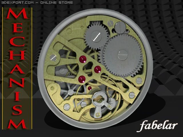 watch mechanism 3D Model .c4d .max .obj .3ds .fbx .stl .blend 