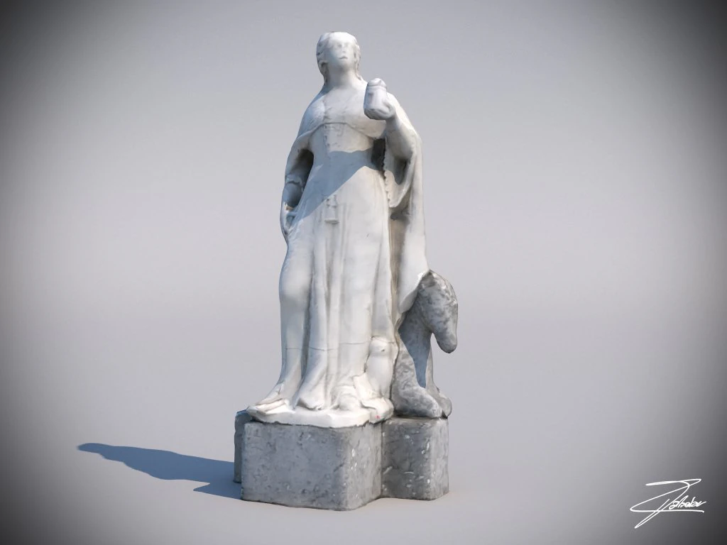 statue 2 3D Model .c4d .max .obj .3ds .fbx .stl .blend 