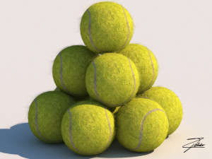 tennis ball Model 3D
