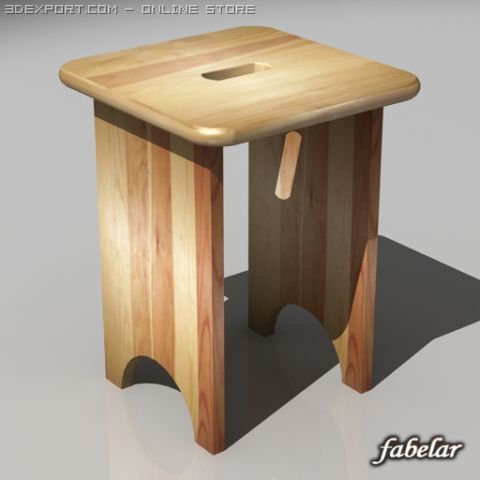 stool 3D Model .c4d .max .obj .3ds .fbx .stl .blend 