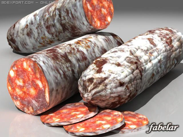 salame 3D Model .c4d .max .obj .3ds .fbx .stl .blend 