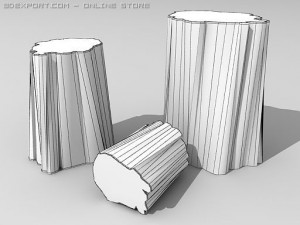 logs hd 3D 모델