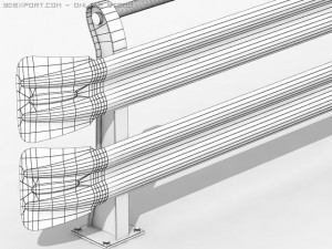 3 guardrails Modello 3D
