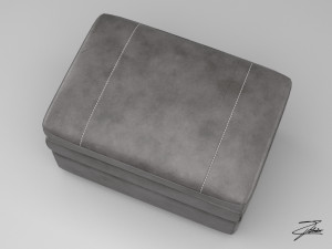 gleason ottoman chair Modèle 3D