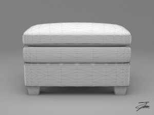 gleason ottoman chair Modèle 3D