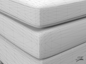 gleason ottoman chair Modèle 3D