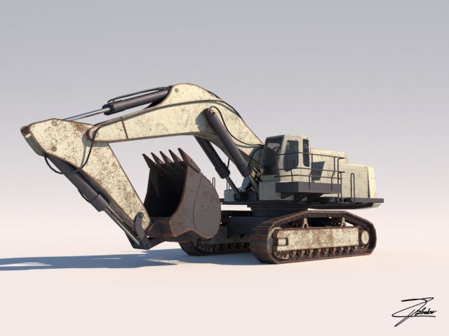 excavator liebherr 984 Model 3D .c4d .max .obj .3ds .fbx .stl .blend 