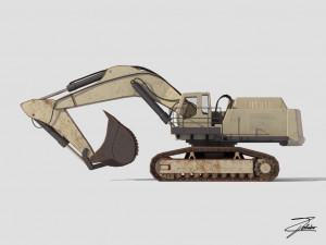 excavator liebherr 984 Model 3D
