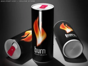 burn energy drink 3D Model