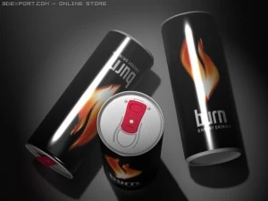 burn energy drink 3D Model