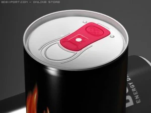 burn energy drink 3D Model