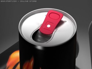 burn energy drink Modelo 3D