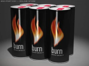burn energy drink 3D Model