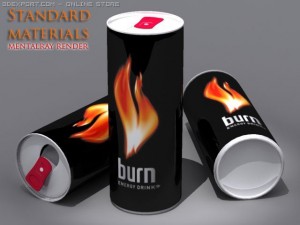 burn energy drink Modelo 3D