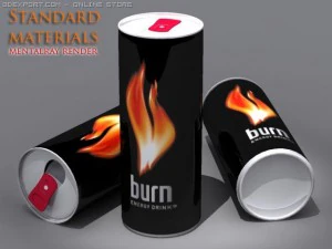 burn energy drink 3D Model