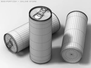 burn energy drink 3D Model
