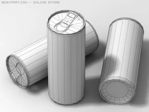 burn energy drink 3D Model