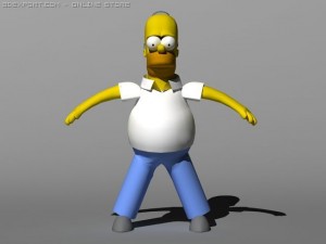 Homer simpson rigged 3D Модель