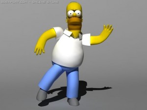 Homer simpson rigged 3D Модель