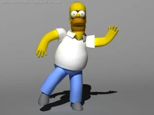 Homer simpson rigged 3D Model