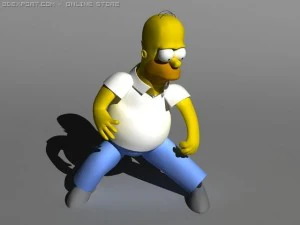 Homer simpson rigged 3D Model
