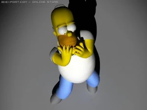 Homer simpson rigged 3D Model