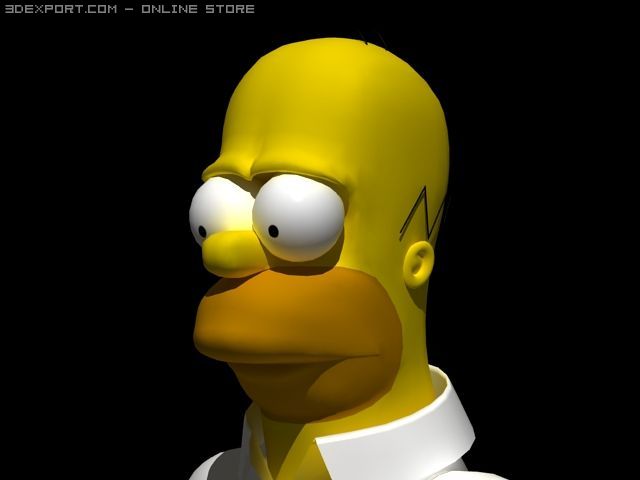 Homer Simpson Rigged 3d Model In Cartoon 3dexport