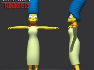 marge simpson rigged Modelo 3D