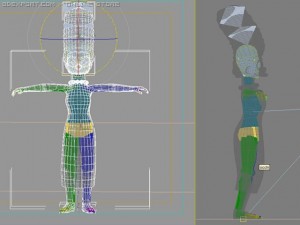 marge simpson rigged 3D 모델