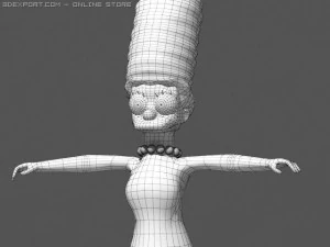 marge simpson rigged 3D Model