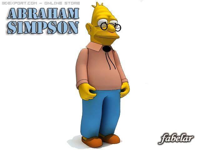 abraham simpson 3D Model .c4d .max .obj .3ds .fbx .stl .blend 