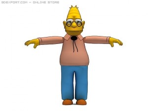 abraham simpson rigged Modello 3D