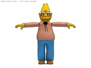 abraham simpson rigged 3D Model