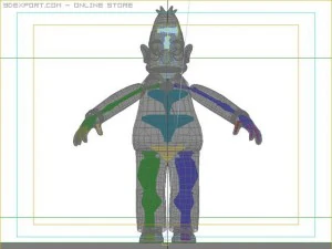 abraham simpson rigged 3D Model