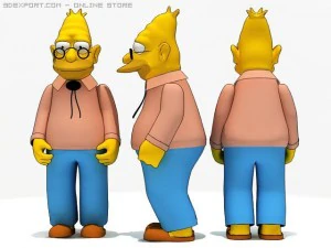 abraham simpson rigged 3D Model