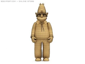 abraham simpson rigged 3D Model