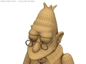 abraham simpson rigged 3D Model