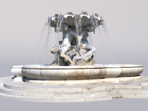 triton fountain 3D मॉडल