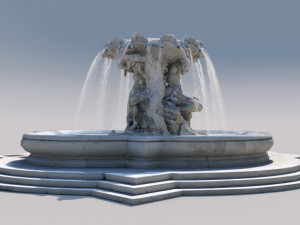 triton fountain 3D मॉडल