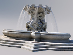 triton fountain 3D मॉडल