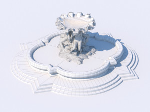 triton fountain 3D मॉडल